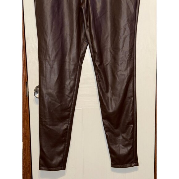 NWT Maurice’s Plus Size Perfect Brown Faux Leather Skinny High Rise Pant Size 14 - Picture 4 of 10
